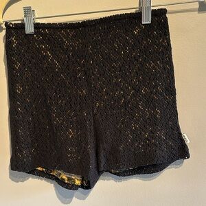 RVCA Black Knit High Waist Women's Shorts